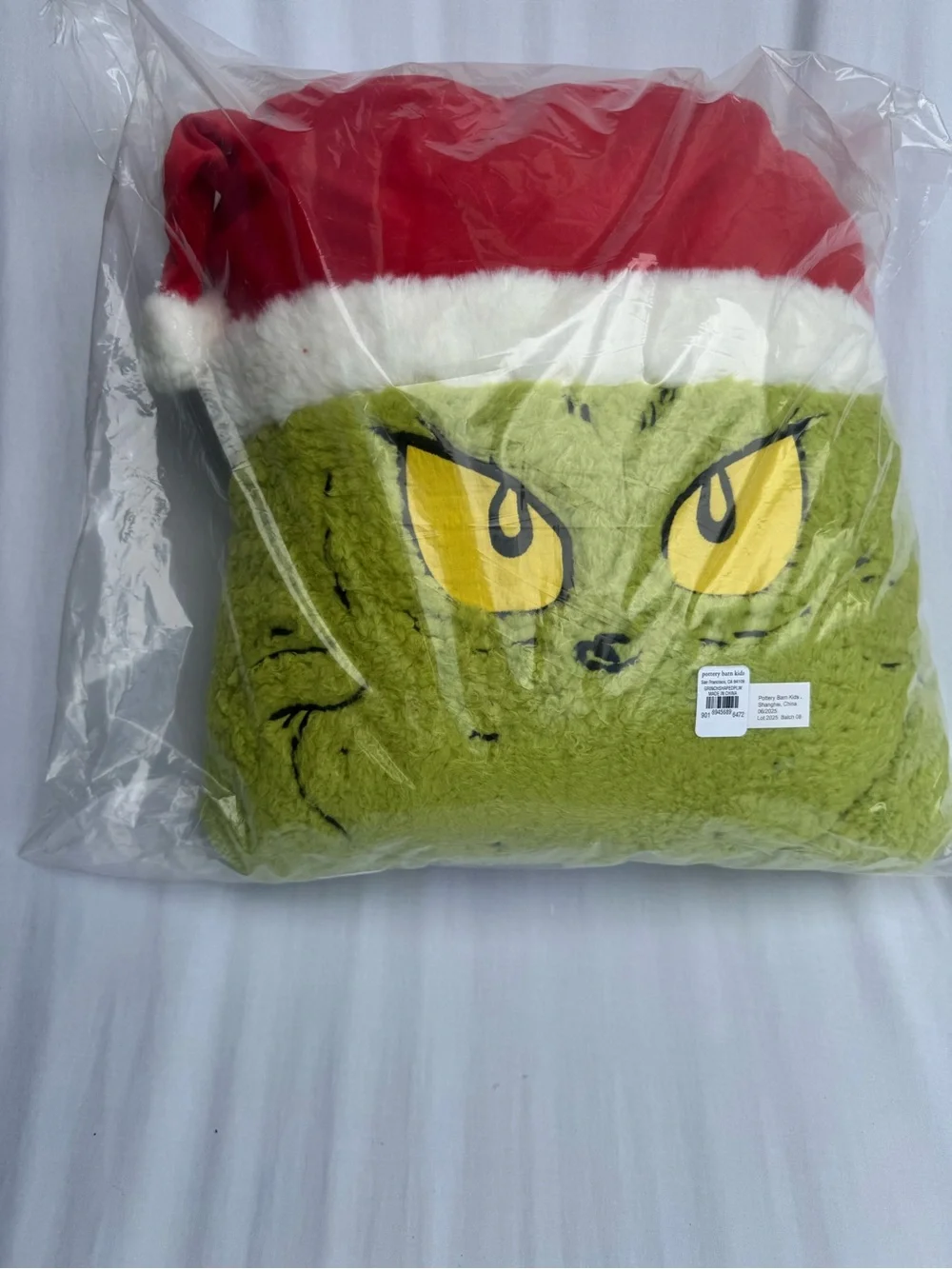 Pottery Barn Kids Dr. Seuss The Grinch Christmas Pillow Set of 2 NWT